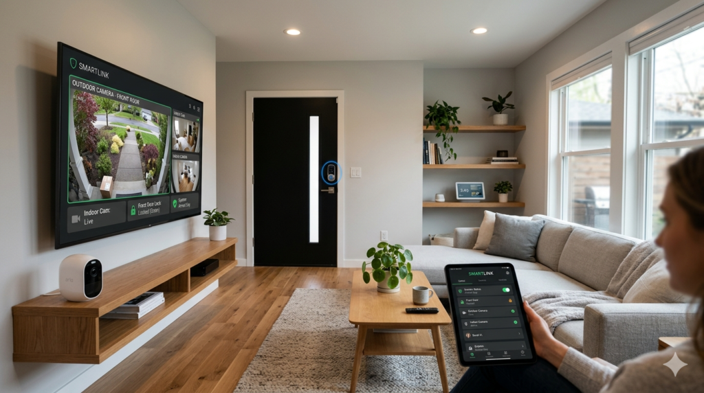 Wireless home security systems with smart cameras and home automation