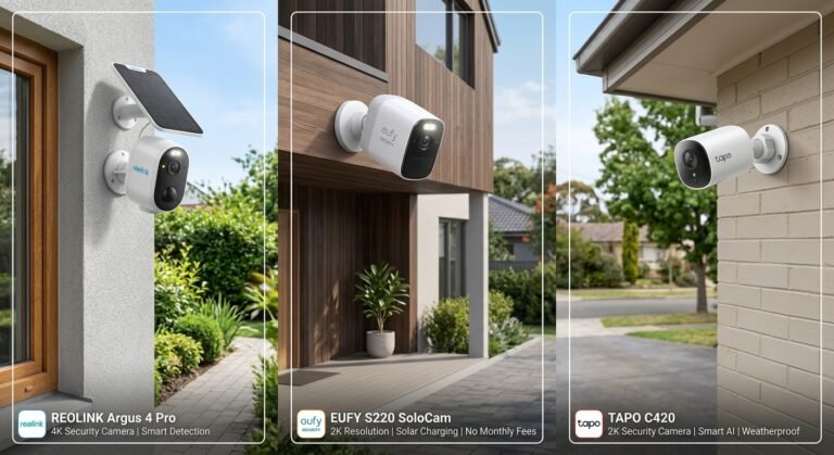 Best outdoor security camera without subscription mounted on home exterior